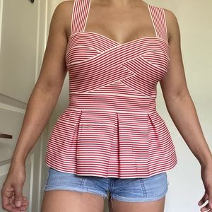 Anthropologie Bandeau Peplum Top